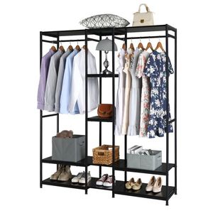 Armadio Portatile in Metallo con Scaffali Multipli per Vestiti Pesanti - Product Image 3