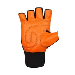 Ventilated Gloves Orange Trim Lightweight Gym Gloves for Better <b>Bar</b> Feel Professional Manufacturer - Product Image 3