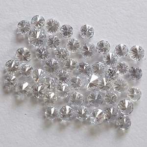 Diamant naturel rond taille brillant, pierre précieuse en vrac pour la fabrication de bijoux, cristaux blancs, produit de qualité avec couleur D - Product Image 2