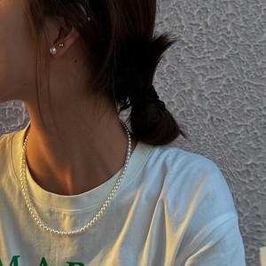 สร้อยคอมุกน้ำจืดธรรมชาติจูจี้ คุณภาพสูง ออโรร่า 4-4.5 มม. เม็ดมุกทรงข้าวเล็ก สร้อยคอไข่มุกน้ำจืด - Product Image 2