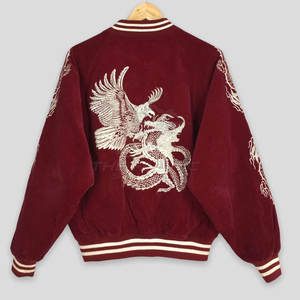 Chaqueta Sukajan bordada a la moda para hombre, tela satinada suave, ligera, cómoda, para uso diario y estilo urbano. - Product Image 2