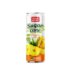 Jus de fruits 320ml VOTRE MARQUE Jus de canne à sucre avec jus d'ananas Échantillon de jus de fruits Fabriqué au Vietnam Boisson Marque privée OEM - Product Image 1