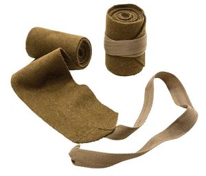 Guêtres en laine grise allemandes de la Première ou de la Seconde Guerre mondiale, utilisées pour la reconstitution historique - Product Image 5