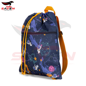 Heavy Duty Gym Sports Drawstring Backpack Custom Printed Team Athletic Equipment <b>Bag</b> Player Training Carry <b>Bag</b> - Product Image 3