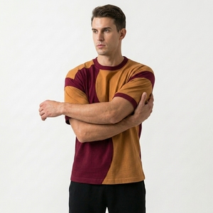 T-shirt athlétique pour homme, coupe ajustée, léger, respirant, motif ondulé, logo personnalisé, fabricant - Product Image 5