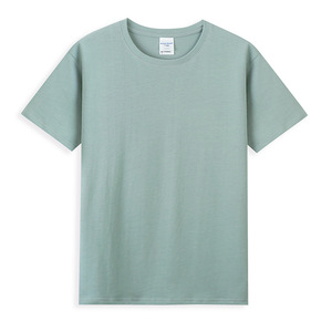 T-shirts en coton et fibre de bambou pour hommes, motif uni, tissu tricoté, logo personnalisé, impression sérigraphique, minimum personnalisable, vierge - Product Image 5