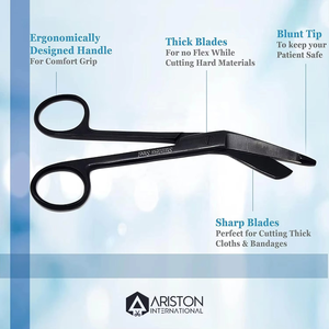 4 PCS Steel Manual Surgical Instruments Kit 4 Bandage Scissors 5.5" Stitch Hemostat Scissors 4.5" STR CVD - Product Image 5