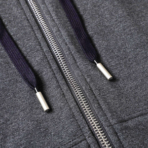 Men's Grey <b>Full</b> <b>Zip</b> <b>Hoodie</b> Tracksuit Set Solid Color Casual Sportswear Breathable Polyester Cotton Long Sleeve Sweatpants - Product Image 6