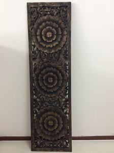 Panneaux muraux en bois classiques gravés carrés, faits à la main, 100% en teck écologique haute résistance - Product Image 4