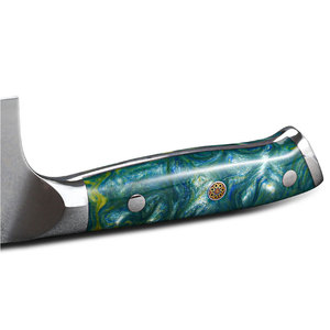 Couteau de chef en acier Damas haut de gamme, outil de cuisine professionnel avec manche équilibré pour un meilleur contrôle - Product Image 5