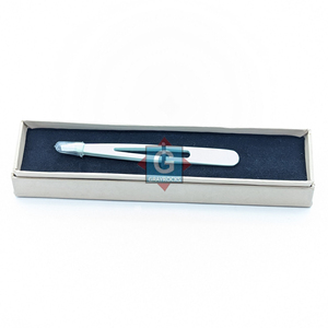 Pince à épiler oblique pour sourcils, pince à épiler pour poils incarnés, outils de beauté en acier inoxydable - Product Image 6