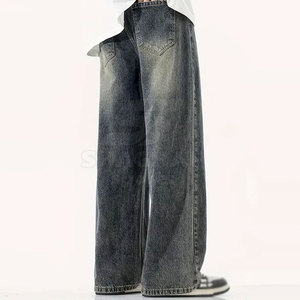 Pantalon pour homme respirant, design personnalisé, modèle unique, pantalon baggy délavé pour homme, best-seller en gros - Product Image 3