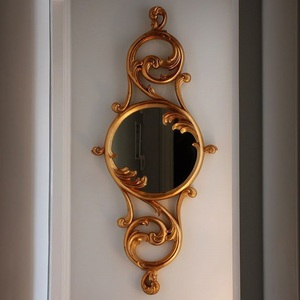 Miroir mural d'intérieur design, motif feuille, décoration classique et moderne, plusieurs finitions disponibles. - Product Image 1