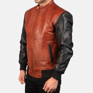 Best-Selling Custom-Made Men's Genuine Leather Waterproof Breathable Anti-Uv <b>Mandarin</b> <b>Collar</b> Winter Fashion <b>Jacket</b> 2026 High - Product Image 2