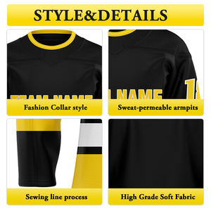 Uniforme de Hockey sobre Hielo Sublimado Personalizado OEM, Fabricante Mayorista, Ropa Deportiva Transpirable de Manga Larga con Malla Cosida - Product Image 4