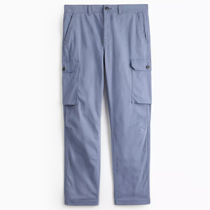 <b>Men</b>’s Blue Cargo Pants Oversize <b>Elastic</b> Waist Big Pocket Plain Casual Fashion Cargo <b>Trousers</b> Custom Embroidery Wholesale - Product Image 1
