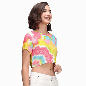 Camisetas Cortas de Algodón para Mujer, Ajustadas, Estilo Baby Tee, Manga Corta, Casuales, con Decoración de Letras para Verano - Product Image 3