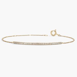 สร้อยข้อมือทองคำ 14K สีเหลือง ประดับเพชรทรงกลมเพาะเลี้ยงในห้องปฏิบัติการ - Product Image 1