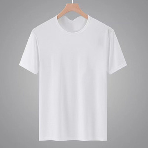OEM Customized Quick Drying Cotton Casual Front Blank Ice Silk Mesh Short Sleeve Men's Summer Thin Round Neck <b>t</b> <b>Shirt</b> - Product Image 2