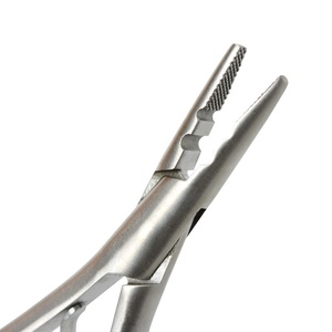 Obexa - Alicates Profesionales para Extensiones de Cabello de Acero Inoxidable Quirúrgico Plateado de 7 Pulgadas, con Dos Orificios, para Uso Comercial - Product Image 3