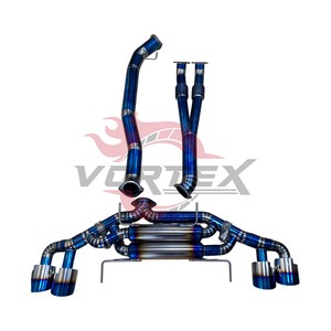 Embouts d'échappement en alliage de titane de haute qualité OEM, soupape de commande du son agressif/doux du moteur, finition bleu brûlé pour Nissan GTR 102 MM - Product Image 1