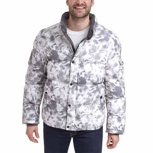 Manteau court pour homme, col montant, en polyester léger, tendance automne-hiver, avec logo personnalisé OEM - Product Image 2