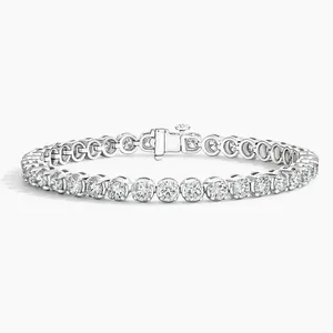 Geometric chain <b>bracelet</b> Unisex minimalist <b>bracelet</b> Silver minimalist chain - Product Image 3
