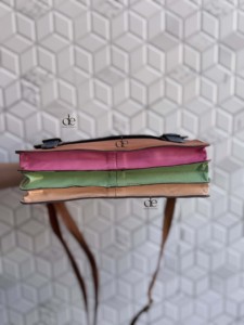 Nouveau sac à main en cuir recyclé de style western, sac à main multicolores pour femmes, sac à bandoulière élégant en fourrure de vache, multi-usages - Product Image 3