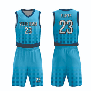 Camiseta de Baloncesto Reversible Económica con Estampado por Sublimación, Personalizada OEM, de Secado Rápido, con Cuello en V - Product Image 1