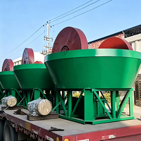 Broyeur à plaques dorées / Broyeur à plaques humides / Broyeur à double rouleaux pour l'or / Machine de broyage de minerai d'or / Équipement de traitement de l'or