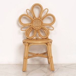 Kids Wicker Chair Handmade Rattan Kids <b>Furniture</b> Natural Woven Toddler Chair for Bedroom <b>Playroom</b> Decor - Product Image 2