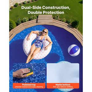 Telo per Piscina Rotondo Sovrapposto da 25m, 8ft, in Vinile Resistente, Facile da Installare, Impermeabile, Spessore Parete PE 1.5mm - Product Image 5