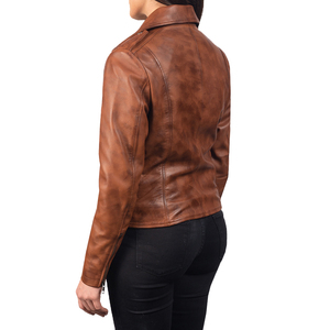 Blouson en cuir pour femme sur mesure Nayab Industries – Design zippé premium, imperméable, écologique, vêtement d'extérieur tendance pour la vente en gros - Product Image 3