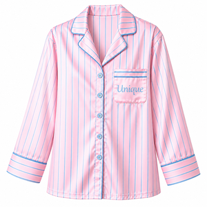 Ensemble de pyjama rayé pour femmes Gamma Phi Delta Sorority, pyjama boutonné avec pantalon à cordon de serrage, vêtements de nuit confortables, vêtements de détente douillets - Product Image 4