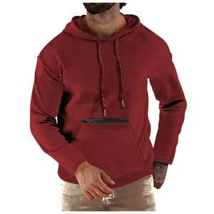 Sweat à capuche personnalisé pour homme en molleton, coupe classique, avec poches, respirant, style streetwear automne - Product Image 2