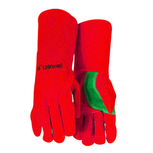 Wholesale Industrial Safety Cow Leather Heat Resistant Welder Working <b>Gloves</b> Breathable Anti-Slip Customizable Welding <b>Gloves</b> - Product Image 1