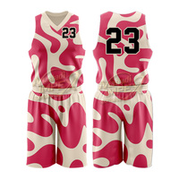 Ensemble d'uniformes de basketball unisexes personnalisés en gros, imprimés, sans manches, respirants, à séchage rapide, confortables, grandes tailles, pas encore d'avis