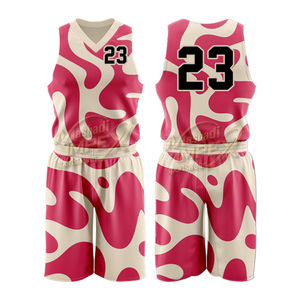 Ensemble d'uniformes de basketball unisexes personnalisés en gros, imprimés, sans manches, respirants, à séchage rapide, confortables, grandes tailles, pas encore d'avis - Product Image 5
