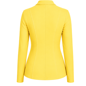 Chaqueta Ecuestre Amarilla para Mujer, Blazer de Montar a Caballo Elegante, Abrigo para Competencia Hípica, Ropa de Moda Personalizada al por Mayor - Product Image 2