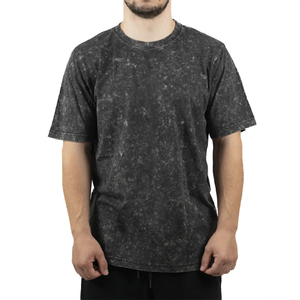 เสื้อยืดคอกลมแขนสั้นผ้าฝ้ายสีดำลายไท-ไดสำหรับผู้ชาย ทรงปกติ สวมใส่สบาย ผ้าเจอร์ซีย์ถัก - Product Image 2