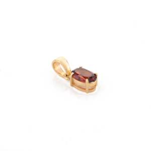18K Yellow Gold Garnet Fashion Pendant Necklace - Product Image 5