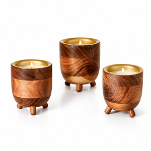 Porte-bougie cylindrique en bois fait main, écologique et durable, pour décoration intérieure, fêtes de Noël et hôtels - Product Image 4