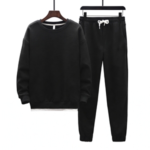 Ensemble sweat-shirt à col rond et pantalon de jogging pour homme, 2 pièces, vêtements de sport décontractés, sweat-shirt à capuche, vente en gros - Product Image 3