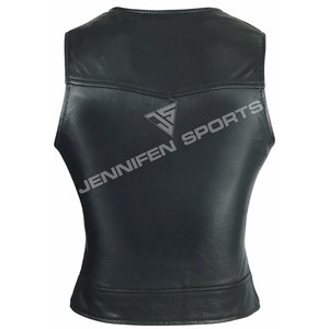 Chaleco de Motociclista para Mujer, de Cuero de Oveja Suave, con Múltiples Bolsillos, Resistente al Viento, para Invierno - Product Image 4