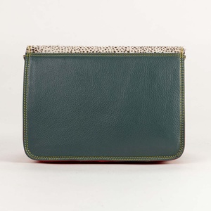 Vente chaude femmes élégant recyclé en cuir véritable sacoche sac à main Unique multi-usage arc-en-ciel couleur sac à main durable fronde - Product Image 3