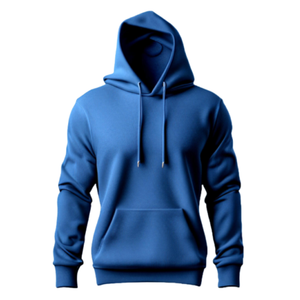 Sweat-shirt à capuche noir pour homme, coupe classique, 100% coton tricoté, couleur unie, avec poche, pour l'automne - Product Image 3