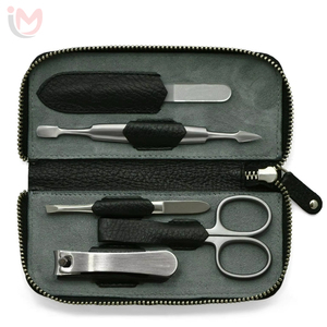 Factory Direct Stainless Steel 6-in-1 Manicure Set 9 Pcs Professional Pedicure Tools <b>Nail</b> Clipper Set with Color Box - Product Image 4