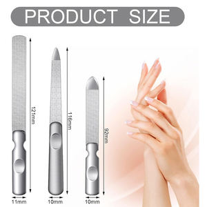 Lime à ongles professionnelle pour manucure, outil de façonnage durable en acier inoxydable, instrument de toilettage de précision - Product Image 5