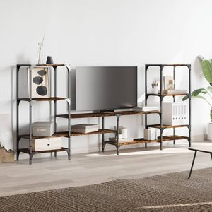 Mueble para TV Mediano en Madera de Roble Ahumado, Elegante Soporte para Televisor - Product Image 4