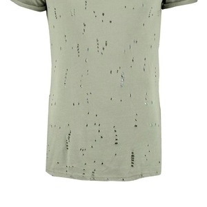 Camisetas Vintage con Lavado Ácido para Hombre, Costuras Invertidas Personalizadas, Desgastadas, con Cuello Grueso, Dobladillo Cuadrado, 100% Algodón - Product Image 4